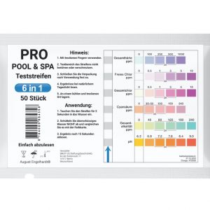 50x Pool Test 6in1 Whirlpool Wassertester Teststreifen Chlor pH Werte Testpapier B