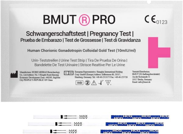 Schwangerschaftstest 10 miu/ml Ultrafrüh BMUT hCG-Test Frühtest Baby Teststreifen Urintest - Image 2