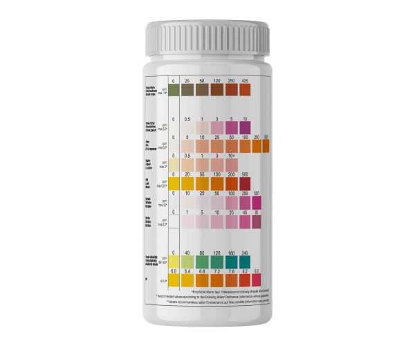 100x 9in1 Teststreifen zur Trinkwasser Analyse – Leitungswasser Wasserqualität Analyse - immagine 3