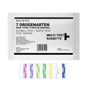 5x rapid drug test drug test 7 multi (cocaine, THC, amphetamines and much more)