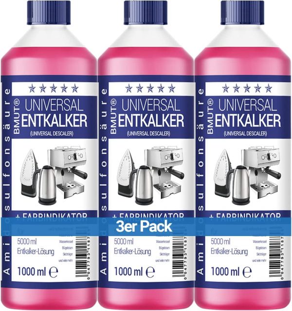 3x1000ml Universal-Entkalker für Kaffeevollautomat, Wasserkocher und Kaffeemaschine - für 8 Entkalkungen je 125ml - immagine 7