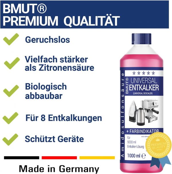 3x1000ml Universal-Entkalker für Kaffeevollautomat, Wasserkocher und Kaffeemaschine - für 8 Entkalkungen je 125ml - immagine 2