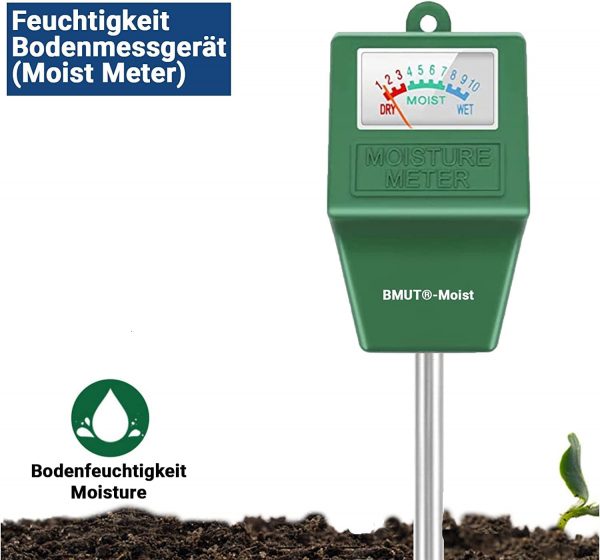 3x Feuchtigkeitsmessgerät für Erde & Pflanzen, Boden-Feuchtigkeitsmesser, Bodenmessgerät für Garten Zimmerpflanzen und Landwirtschaft - immagine 8