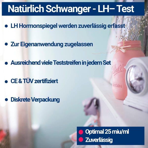 Ovulationstest LH-Test 25miu/ml - optimale Grenze/Sensitivität - Ovulationsteststreifen - Teststreifen für Urin - Image 3