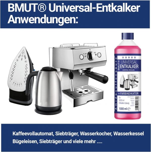 3x1000ml Universal-Entkalker für Kaffeevollautomat, Wasserkocher und Kaffeemaschine - für 8 Entkalkungen je 125ml - immagine 4