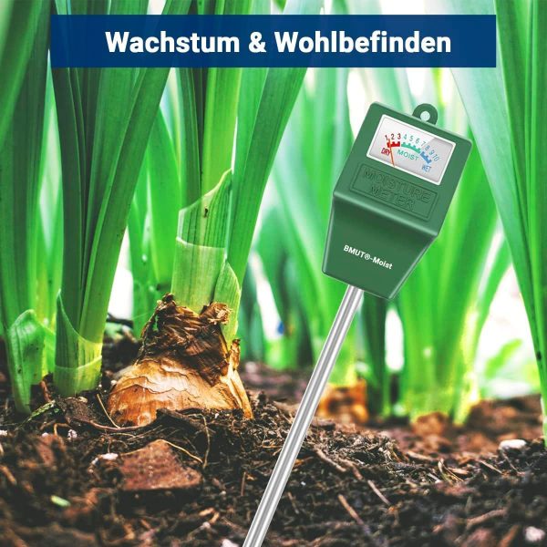 3x Feuchtigkeitsmessgerät für Erde & Pflanzen, Boden-Feuchtigkeitsmesser, Bodenmessgerät für Garten Zimmerpflanzen und Landwirtschaft - immagine 4