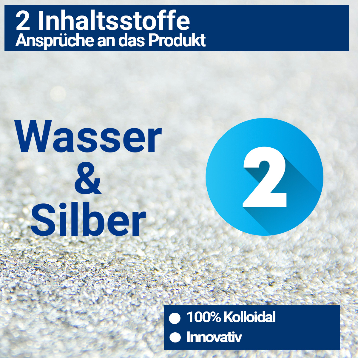 1x 500ml Kolloidales Silber (40 ppm) in Braunglasflasche mit 30ml Spray- Sprühflasche | Silberwasser | Reinstwasser | 100% Kolloidal – Bild 3