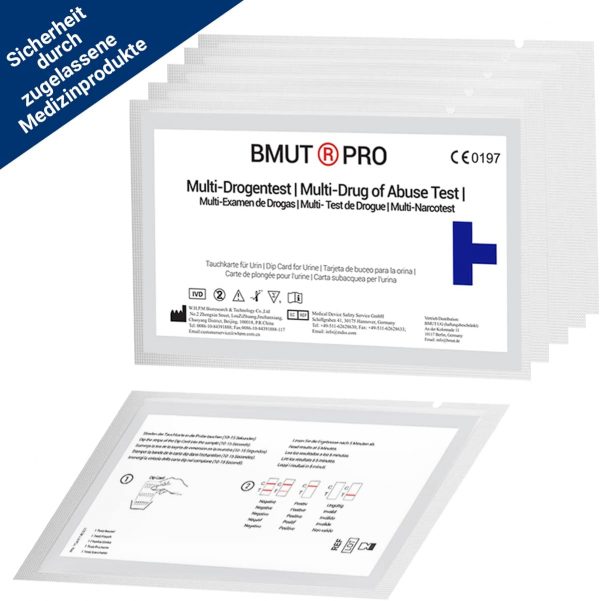 5x 10in1 Multi Drogentest Urintest – 10 Drogenarten – Drogenschnelltest auf THC, Kokain, Amphetamine, Meth, Opiate, Methadon, MDMA, Benzodiazepine, Oxycodon und Butalbital - Image 6