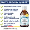 1x 500ml Kolloidales Silber (40 ppm) in Braunglasflasche mit 30ml Spray- Sprühflasche | Silberwasser | Reinstwasser | 100% Kolloidal – Bild 2