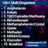 5x 10in1 Multi Drogentest Urintest – 10 Drogenarten – Drogenschnelltest auf THC, Kokain, Amphetamine, Meth, Opiate, Methadon, MDMA, Benzodiazepine, Oxycodon und Butalbital - Image 2