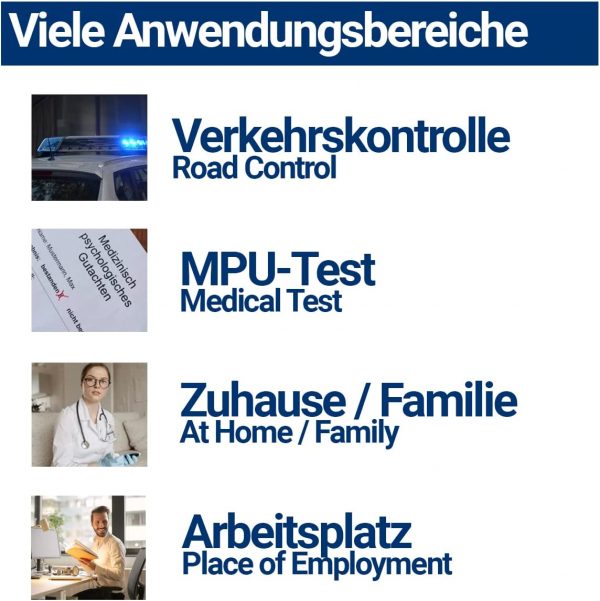 10x THC Drogentest mit 50 ng/mL – Cannabis - Marijuana - Haschisch, THC Urintest, Teststreifen, hohe Sensitivität, Drogenschnelltest (Apothekenqualität) - immagine 3