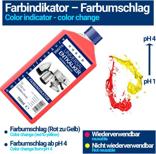 750ml Entkalker Universalentkalker Konzentra für Kaffeevollautomat, Wasserkocher etc. – für 6 Entkalkungen/Anwendungen je 125ml - immagine 3