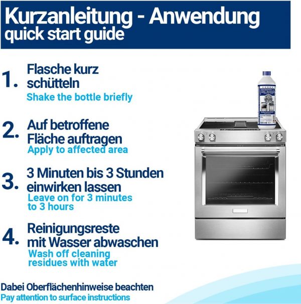3x500ml (1,5 Liter) Backofenreiniger extra stark | mit Pinsel + Mikrofasertuch XXL | Gel Paste | Grillreiniger | gegen Eingebranntes & Verkrustungen | selbstarbeitend - Image 3
