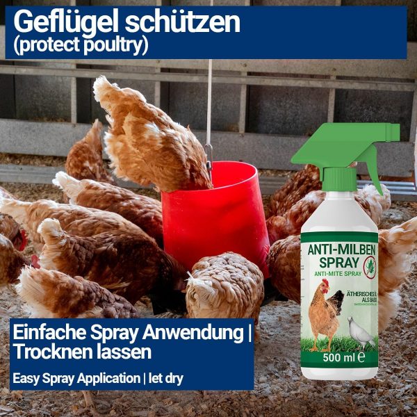 500ml Milbenspray Hühner, Geflügel & Vögel - Sofort & Langfristig gegen Milben & Parasiten, Akut & Vorbeugung – Bild 8
