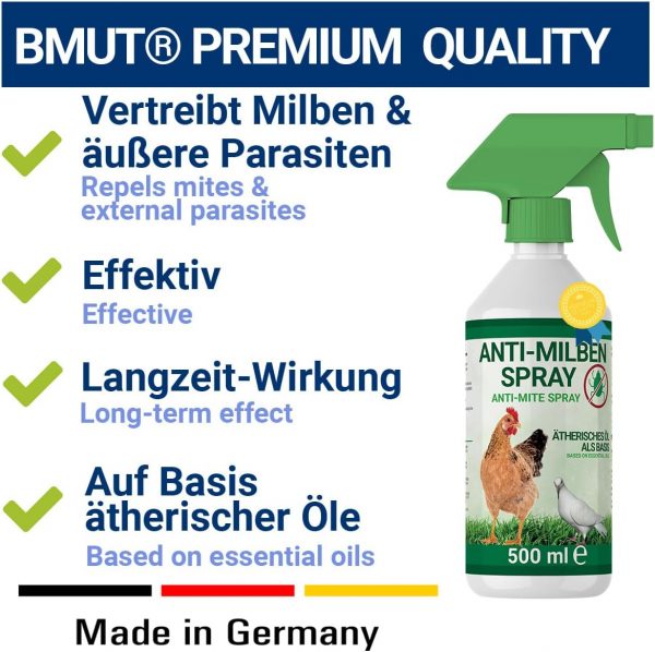 500ml Milbenspray Hühner, Geflügel & Vögel - Sofort & Langfristig gegen Milben & Parasiten, Akut & Vorbeugung – Bild 2