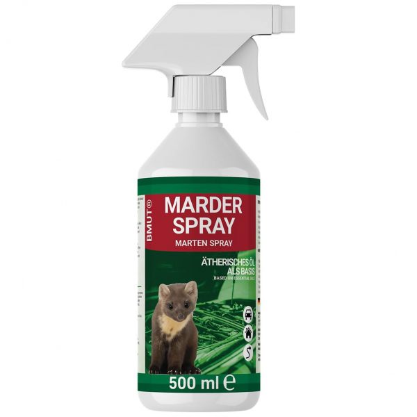 BMUT 500ml Marderspray für Auto, Dachboden & Garage, Sofort & Langfristig, Marderschreck & Marderabwehr