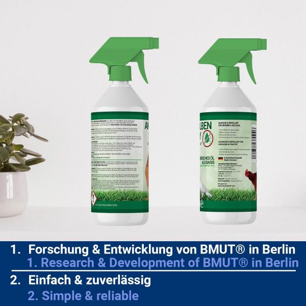 1000ml Milbenspray für Geflügel wie Hühner & Vögel - Sofort & Langfristig gegen Parasiten, bei Akut & Vorbeugung - Image 3