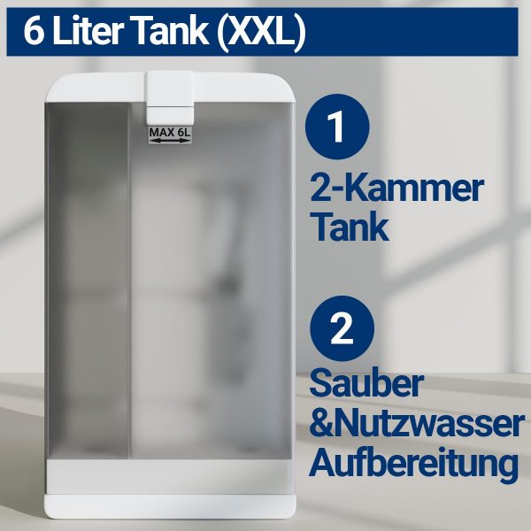 BMUT Osmoseanlage (RO) Auftischfilter (mobil) | mit Temperaturstufen (bis ~100°C) & TDS |  kein Wasseranschluss nötig | kalkfreies Trinkwasser – Wasserspender – Heißwasser - immagine 8