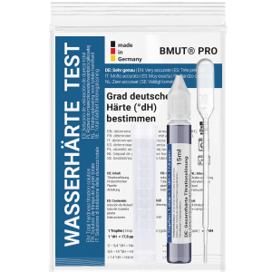 Wasserhärte messen | Test Set Deutscher Härtebereich | Titrierlösung | weich, mittel, hart | Titration | Messbereich 0-30 °dH – Kalk prüfen (1x15ml)